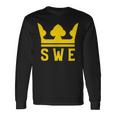 Swe With A Royal Crown スウェーデン 長袖Tシャツ ギフトのアイデア