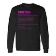Team Burton 姓 誕生日や家族の集まりに 長袖Tシャツ ギフトのアイデア