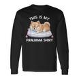 This Is My Pawjama Pomeranian 公式犬用昼寝 長袖Tシャツ ギフトのアイデア