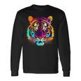 Tigre Arte Zoo Colorido Animal Tigre Camiseta de manga larga Ideas de regalos
