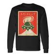 Ufo宇宙船レトロ日本語ライティングカタカナ山富士 長袖Tシャツ ギフトのアイデア