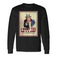 Uncleam I Want You For Us Army ビンテージポスターtシャツ 長袖Tシャツ ギフトのアイデア