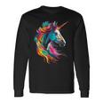 Unicornio Arco Iris Animal Zoológico Camiseta de manga larga Ideas de regalos
