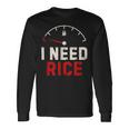 Vintage I Need Rice Lover レトロ 米 食べ物 好き 長袖Tシャツ ギフトのアイデア