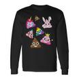 うんこマーク愚かな楽しいワッキーユニコーンバニープリンセスレインボー 長袖Tシャツ ギフトのアイデア