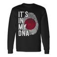 おかしな It's In My Dna 日本国旗 指紋 長袖Tシャツ ギフトのアイデア