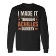 おかしな手術 サバイバー デザイン リカバリー アキレス手術 長袖Tシャツ ギフトのアイデア
