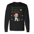 かわいい ダンディ ディンモント テリア 犬 クリスマス いたずら 素敵 試した 長袖Tシャツ ギフトのアイデア
