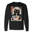 かわいい 猫 食べる ラーメン 麺 面白い アニメ 長袖Tシャツ ギフトのアイデア