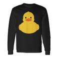かわいいゴム製アヒルのアヒル 長袖Tシャツ ギフトのアイデア