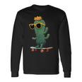 かわいいサボテン スケートボード カッコいい サボテン 長袖Tシャツ ギフトのアイデア