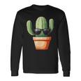 かわいいサボテン 鉢植え サボテン 長袖Tシャツ ギフトのアイデア