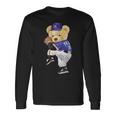 かわいいテディベア 野球ジャグ スウェットシャツ 長袖Tシャツ ギフトのアイデア