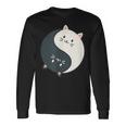 かわいい猫と一緒に陰陽師のサイン I Karma Yoga Cat 長袖Tシャツ ギフトのアイデア
