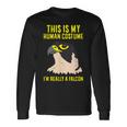 これは私の人間のコスチュームです私は本当にハヤブサ鳥です 長袖Tシャツ ギフトのアイデア