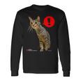 なにかをみつけたねこ、うずら 猫 かわいい キジトラ猫 Cat 長袖Tシャツ ギフトのアイデア