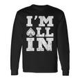 アイムオールイン ポーカーシャツ ポーカープレイヤー カード ギャンブラー 長袖Tシャツ ギフトのアイデア