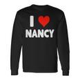 アイラブナンシー-ハート 長袖Tシャツ ギフトのアイデア