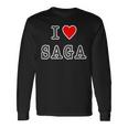 アイラブ・Saga 佐賀（I Love ハート）【47都道府県】ジモt ティ 地元 旅行 グッズ お土産 面白 長袖Tシャツ ギフトのアイデア
