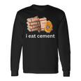 アイ・イート・セメント・ファニー・カーズ・クライング・キャット・ミーム 長袖Tシャツ ギフトのアイデア