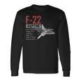 アメリカ航空機ステルス戦闘機 F22 ラプター 長袖Tシャツ ギフトのアイデア