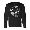 アンチソーシャルドリフトクラブホワイトロゴフロントバック 長袖Tシャツ ギフトのアイデア