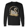 アート プリント モチーフとしての美しい白鳥、ギフトのアイデア 長袖Tシャツ ギフトのアイデア