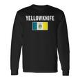 イエローナイフ 紋章 旗 国家への誇り ギフト お土産 長袖Tシャツ ギフトのアイデア