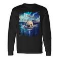 イルカと北のシロクマ、ライトとイルカ 長袖Tシャツ ギフトのアイデア