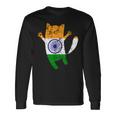 インド国旗 インド猫 長袖Tシャツ ギフトのアイデア