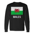 ウェールズのウェールズの旗 長袖Tシャツ ギフトのアイデア
