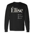 エリーゼ 威厳があり、優雅で洗練された 長袖Tシャツ ギフトのアイデア