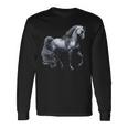 エレガントなアラビア馬のデザイン、馬好きに最適です。 長袖Tシャツ ギフトのアイデア