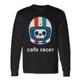 カフェレーサー トレンディ シンプル ヘルメット デザイン バイク 長袖Tシャツ ギフトのアイデア