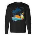 キューバ 熱帯の風景 ハバナ ギフト お土産 カリブ海 ヤシの木 冒険 長袖Tシャツ ギフトのアイデア