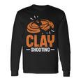 クレー射撃 トラップ からのプル ピジョン ショットガン クレー射撃 長袖Tシャツ ギフトのアイデア