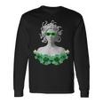 グリーン 聖パトリックデー メデューサ 長袖Tシャツ ギフトのアイデア