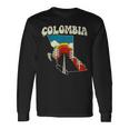 コロンビア ビンテージ コロンビアン カントリー レインボー レトロ 70年代地図 長袖Tシャツ ギフトのアイデア