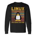 メンズ コンピューター オタク Linux ルートペンギン タックス 言葉 ギフト 長袖Tシャツ ギフトのアイデア