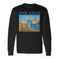 ゴッホ 面白いtシャツ アート アルルの跳ね橋 印象派 絵画 メンズ レディース 面白い 服 美術 油彩画 長袖Tシャツ ギフトのアイデア