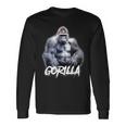 ゴリラ×シルバーバックゴリラ霊長類 長袖Tシャツ ギフトのアイデア