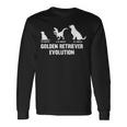 ゴールデンレトリバーオーナーのためのゴールデンレトリバーの進化 長袖Tシャツ ギフトのアイデア