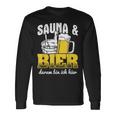 サウナとビールサウナ ウェルネスサウナ 長袖Tシャツ ギフトのアイデア