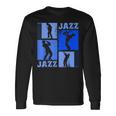 サクソフォーン奏者ジャズミュージシャンブルーミュージック 長袖Tシャツ ギフトのアイデア