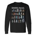 サメの顔タイプ 捕食者 面白いサメ 魚 サメ 長袖Tシャツ ギフトのアイデア