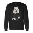 サモエド犬愛好家のためのポケットの中の面白いサモエド 長袖Tシャツ ギフトのアイデア