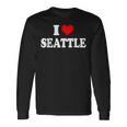 シアトル I Hearteattle I Loveeattle 長袖Tシャツ ギフトのアイデア
