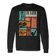 ジャズ音楽-レトロヴィンテージピアノジャズ 長袖Tシャツ ギフトのアイデア
