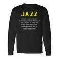 ジャズ音楽辞書の定義面白いジャズミュージシャンヴィンテージ Jazz 長袖Tシャツ ギフトのアイデア