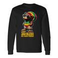 ジャマイカ かわいいラスタ テディベア ジャー ブレス レゲエ ルーツ 長袖Tシャツ ギフトのアイデア